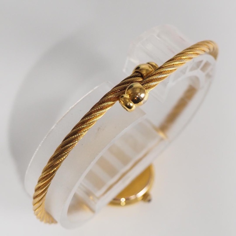 🌷Gucci *稀有Vintage*白母貝麻花手環金錶 ｜經典花紋✦fufu style 精品✦ 氣質款｜手錶.古董手錶-13