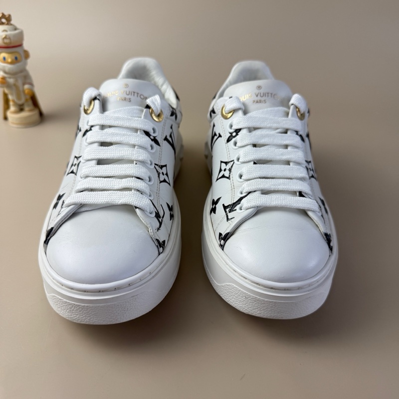 LV/路易威登 Time out黑白滿印厚底松糕鞋 35碼-1