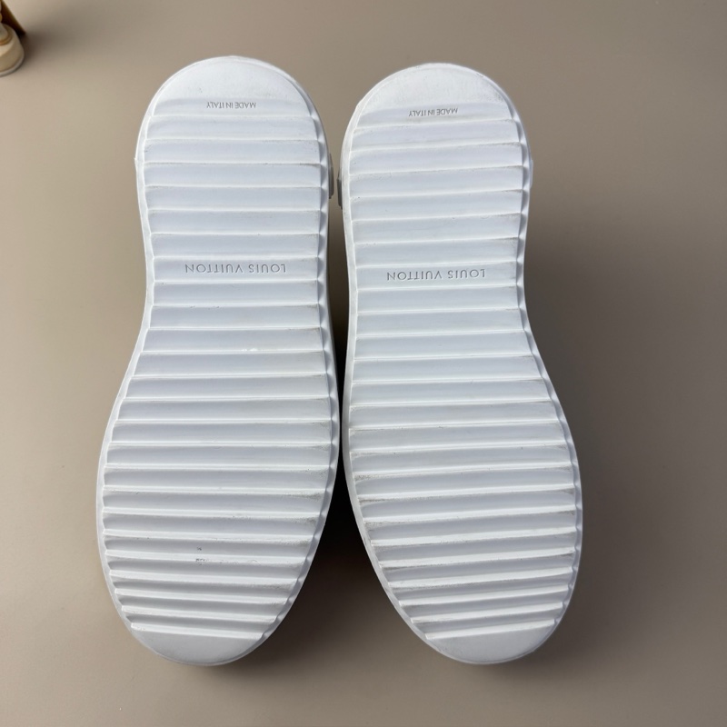 LV/路易威登 Time out黑白滿印厚底松糕鞋 35碼-5