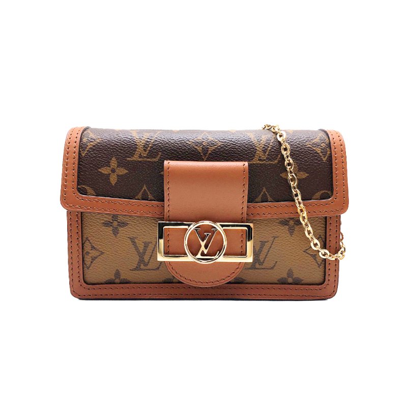 Louis Vuitton 展示品 Dauphine Woc 帆布鍊帶斜背包(M68746-咖)-0