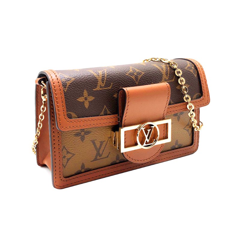 Louis Vuitton 展示品 Dauphine Woc 帆布鍊帶斜背包(M68746-咖)-1