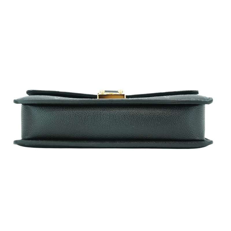 Louis Vuitton 展示品 粒面壓花牛皮釦式鏈帶斜背包(M82637-黑)-3