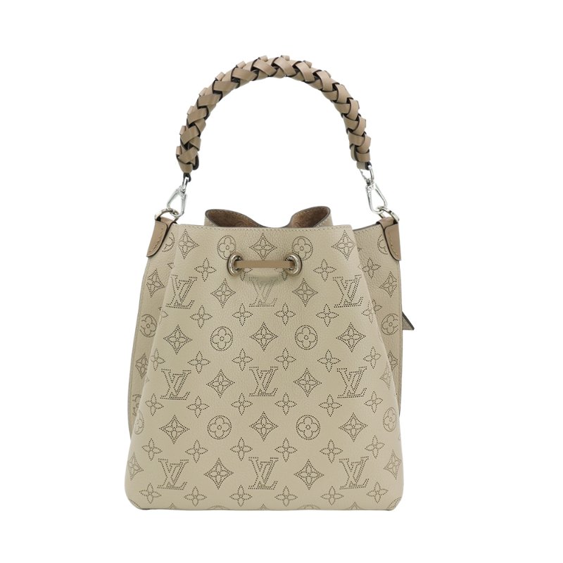Louis Vuitton 展示品 Muria Mahina鏤空雕花小牛皮二用水桶包(M55799-灰)-2