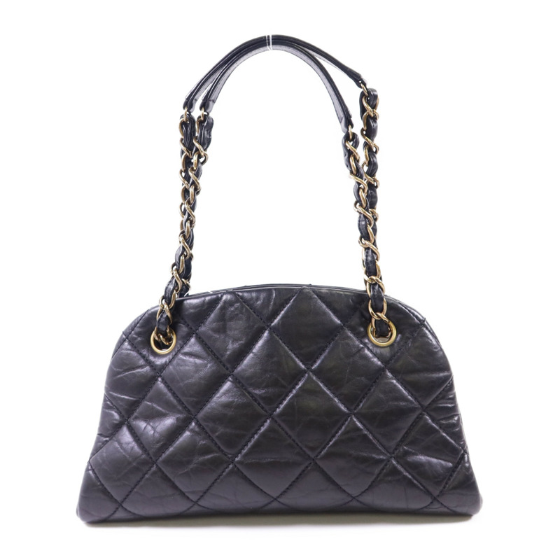 CHANEL 牛皮皮革Chain Shoulder金扣鏈帶肩背袋-1