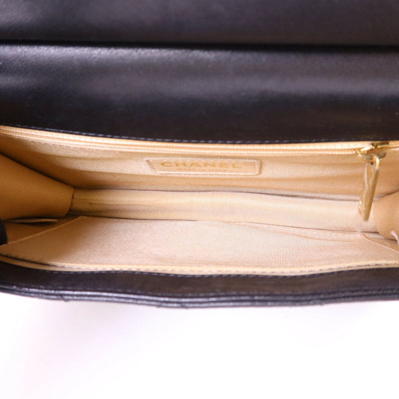 CHANEL 牛皮皮革Shoulder Bag金扣鏈帶肩背袋-5