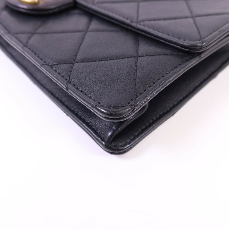 CHANEL 牛皮皮革Shoulder Bag金扣鏈帶肩背袋-12