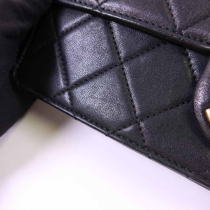 CHANEL 牛皮皮革Shoulder Bag金扣鏈帶肩背袋-16