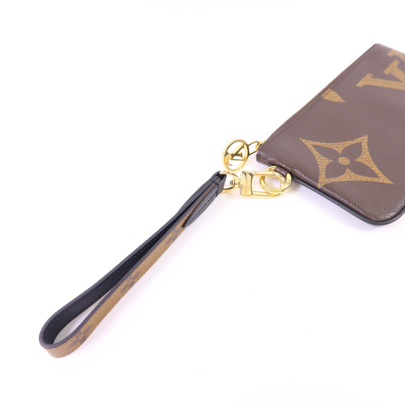 LOUIS VUITTON Monogram Reverse Pochette Trio金扣手拿包-5