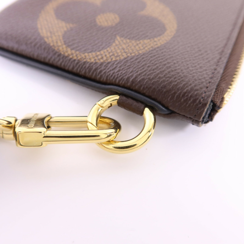 LOUIS VUITTON Monogram Reverse Pochette Trio金扣手拿包-9