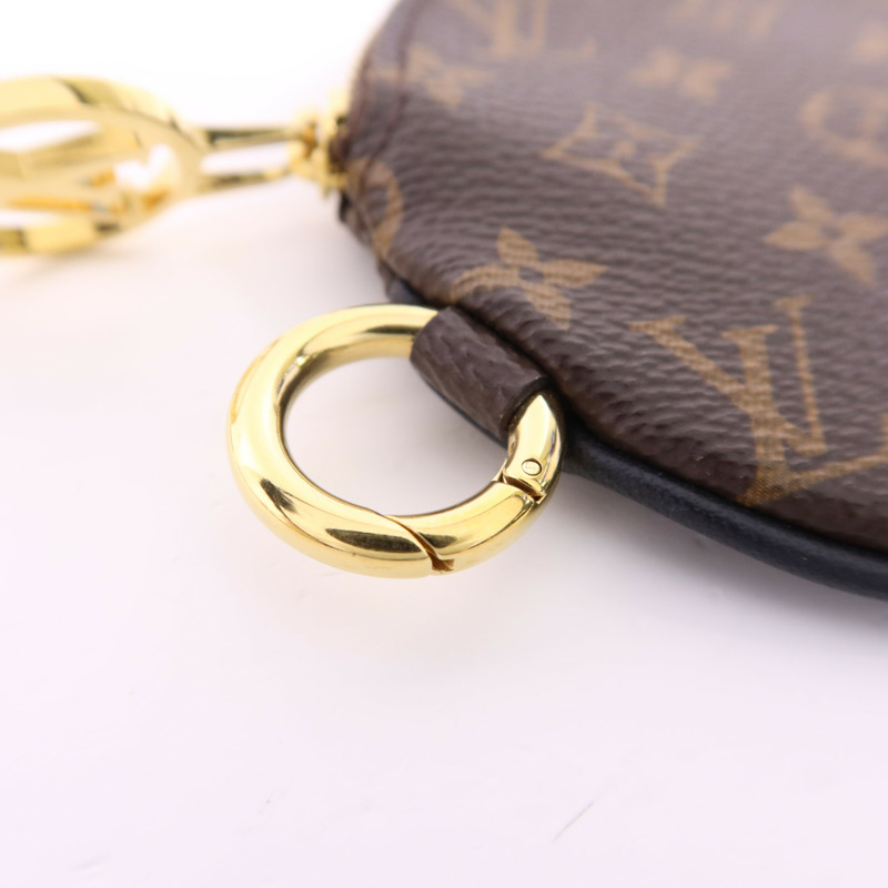 LOUIS VUITTON Monogram Reverse Pochette Trio金扣手拿包-10