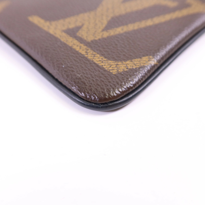 LOUIS VUITTON Monogram Reverse Pochette Trio金扣手拿包-16