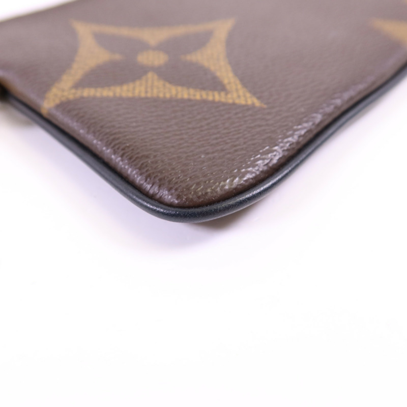 LOUIS VUITTON Monogram Reverse Pochette Trio金扣手拿包-17