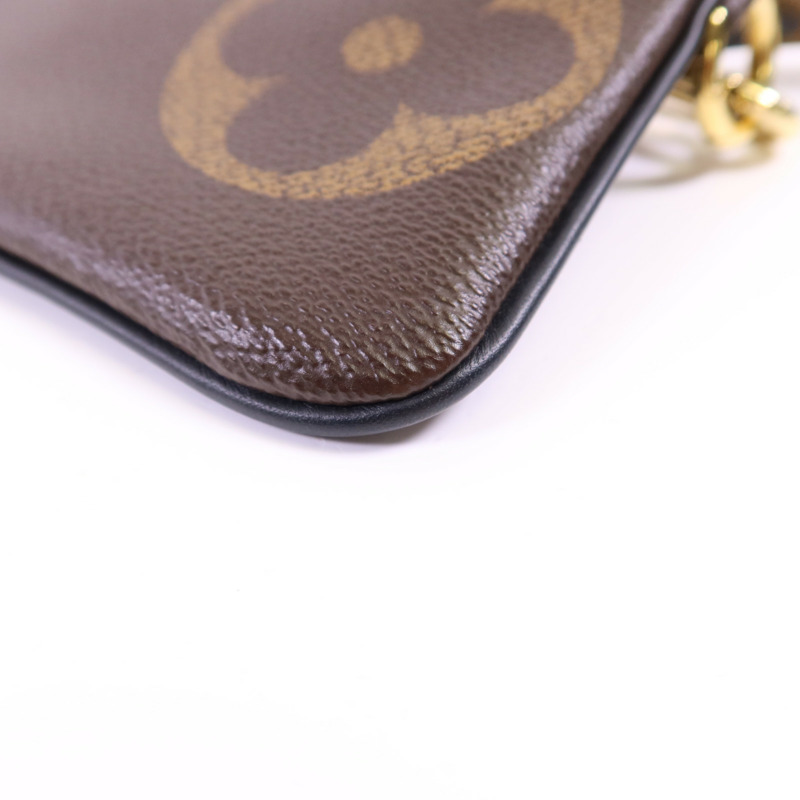 LOUIS VUITTON Monogram Reverse Pochette Trio金扣手拿包-18