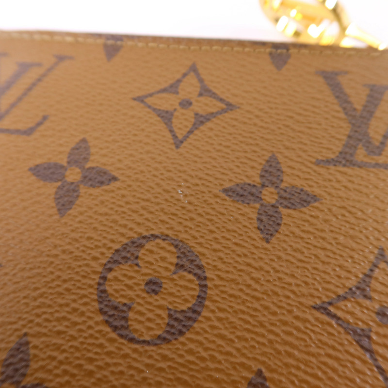 LOUIS VUITTON Monogram Reverse Pochette Trio金扣手拿包-22