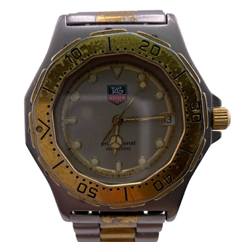 TAG HEUER 專業 200 石英日期腕錶，金色，男士