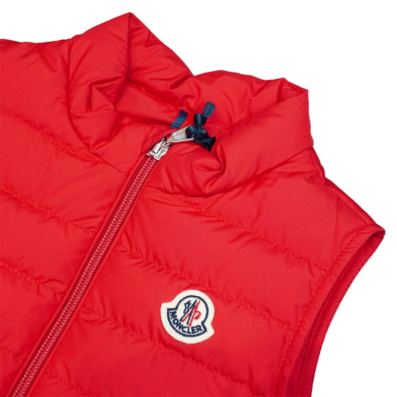 Moncler Cliff 兒童立領羽絨拉鍊背心#3A(紅)-2