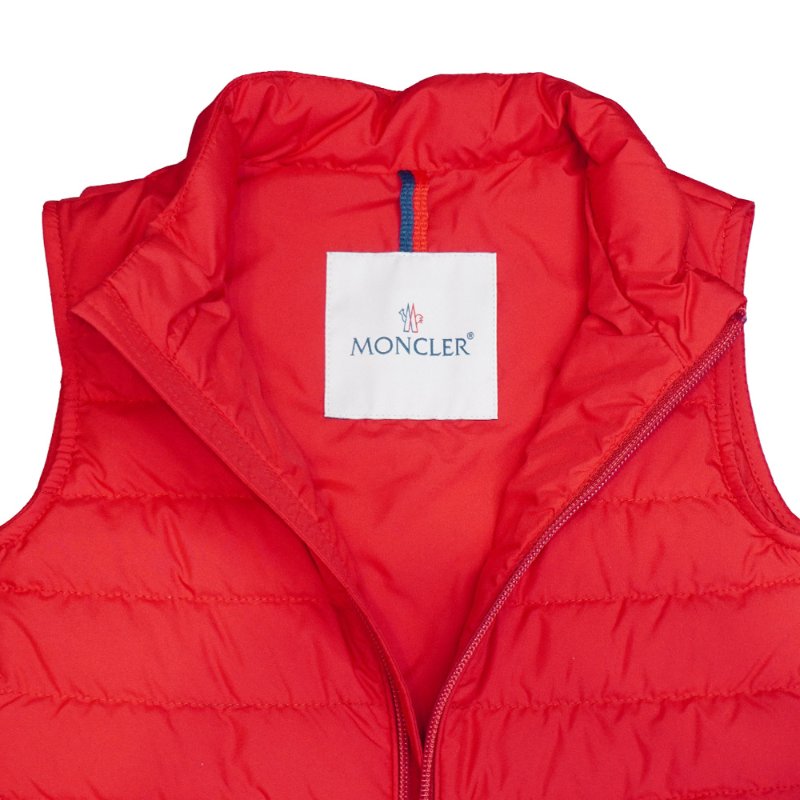 Moncler Cliff 兒童立領羽絨拉鍊背心#3A(紅)-3