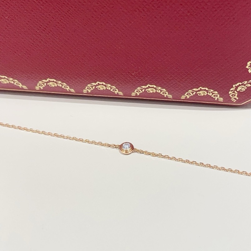 Cartier 卡地亞 D’amour 玫瑰金單鑽手鍊/迷你款/99新美品-4