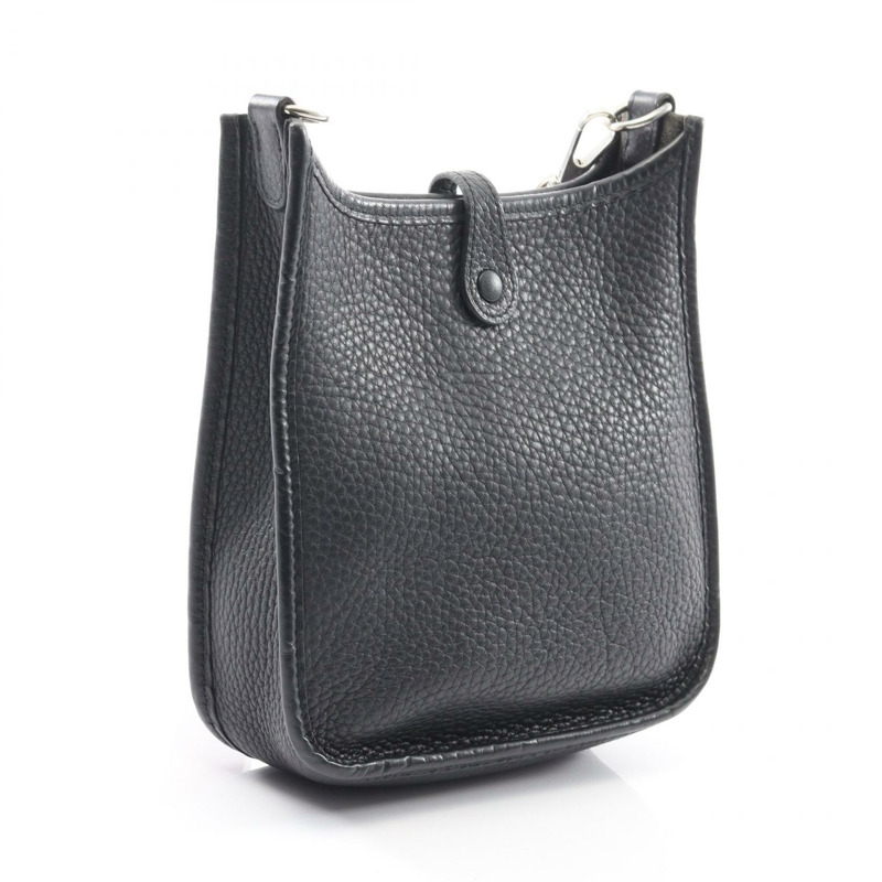 愛馬仕 EvelyneTPM 亞馬遜肩包 Taurillon Clemence Taurillon Clemence 黑白二手女款-1