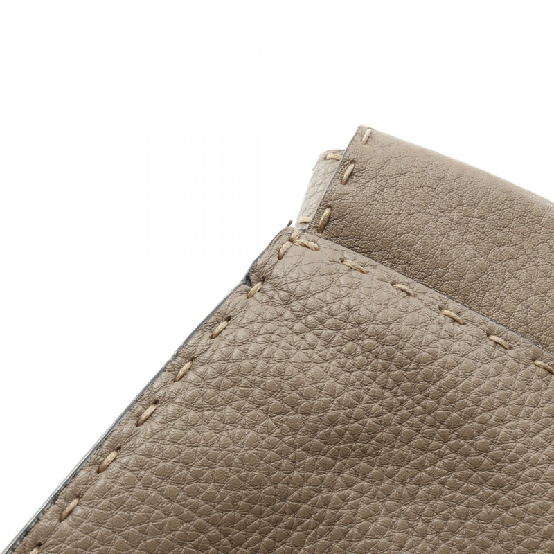 FENDI Peekaboo Regular Selleria 斜背包 8BN290 皮革 米色 二手-8