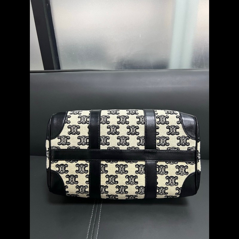 Celine Boston bag 
黑白老花刺繡波士頓手提包-7