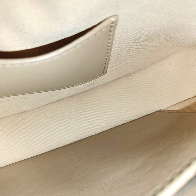 CHANEL 19大號米色牛皮菱格紋單肩包 金色五金 9.8新-8