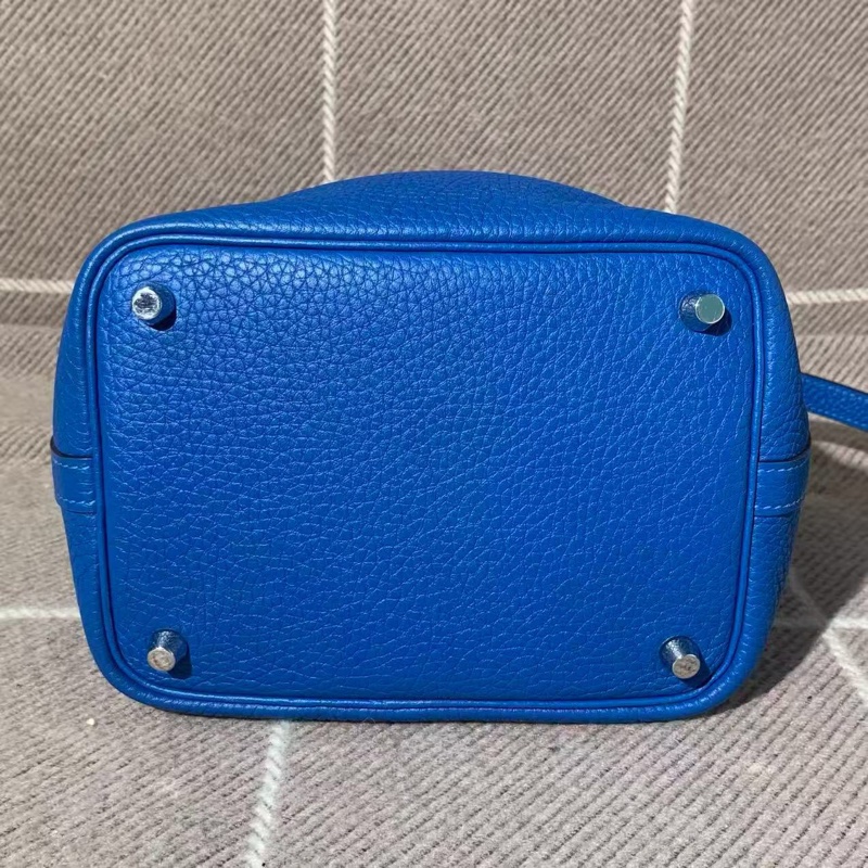 H Hermes愛馬仕水桶包18 b3坦桑尼亞籃 tc皮y刻銀扣，超級顯白百搭-3