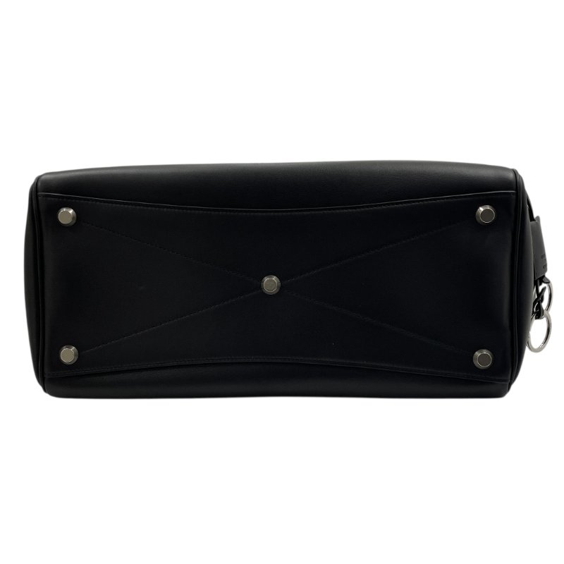 BALENCIAGA 巴黎世家 BEL AIR 手提包 皮革 黑色 銀扣-5