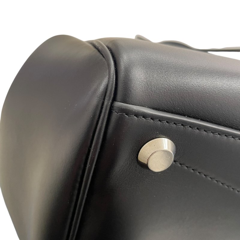 BALENCIAGA 巴黎世家 BEL AIR 手提包 皮革 黑色 銀扣-8