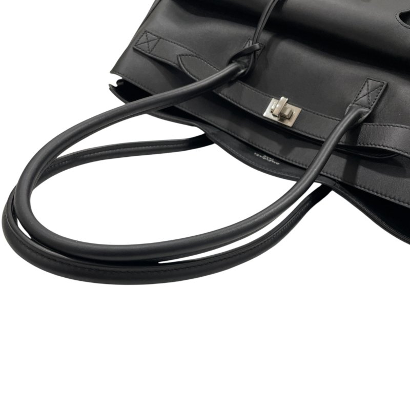 BALENCIAGA 巴黎世家 BEL AIR 手提包 皮革 黑色 銀扣-10