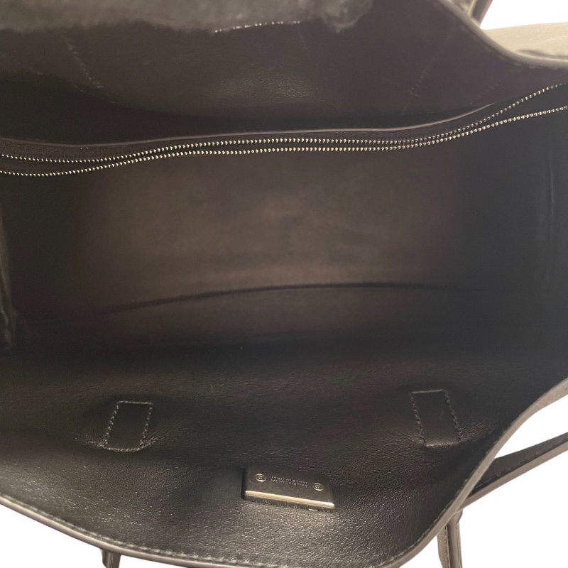 BALENCIAGA 巴黎世家 BEL AIR 手提包 皮革 黑色 銀扣-11