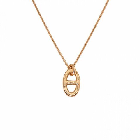HERMES OMaillon豬鼻子18K玫瑰金項鏈18K玫瑰金項鏈玫瑰金項鍊