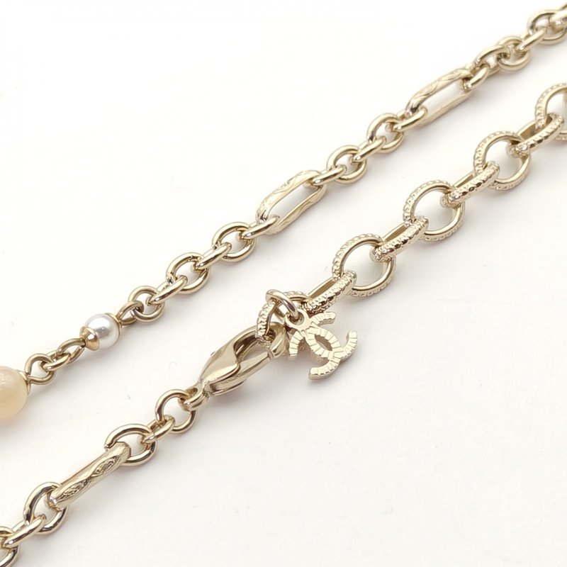 CHANEL 合金珍珠項鏈項鍊-4