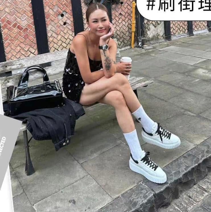 Hogan logo QQ刺繡餅乾鞋 38-1