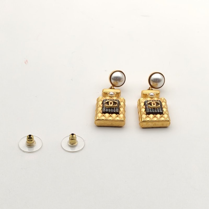 CHANEL 合金21V香水瓶耳釘耳環-2