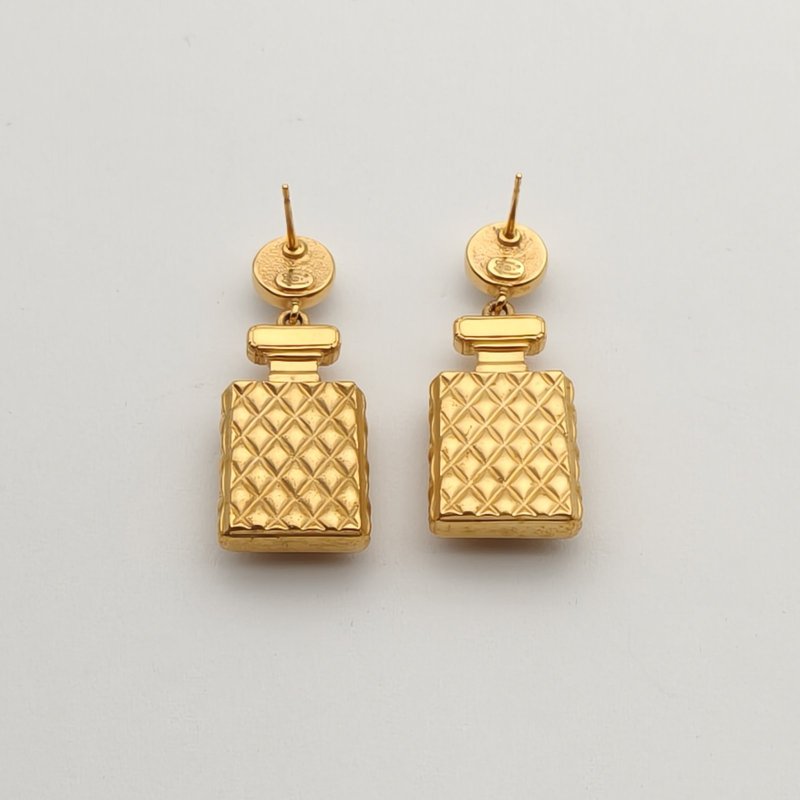 CHANEL 合金21V香水瓶耳釘耳環-4