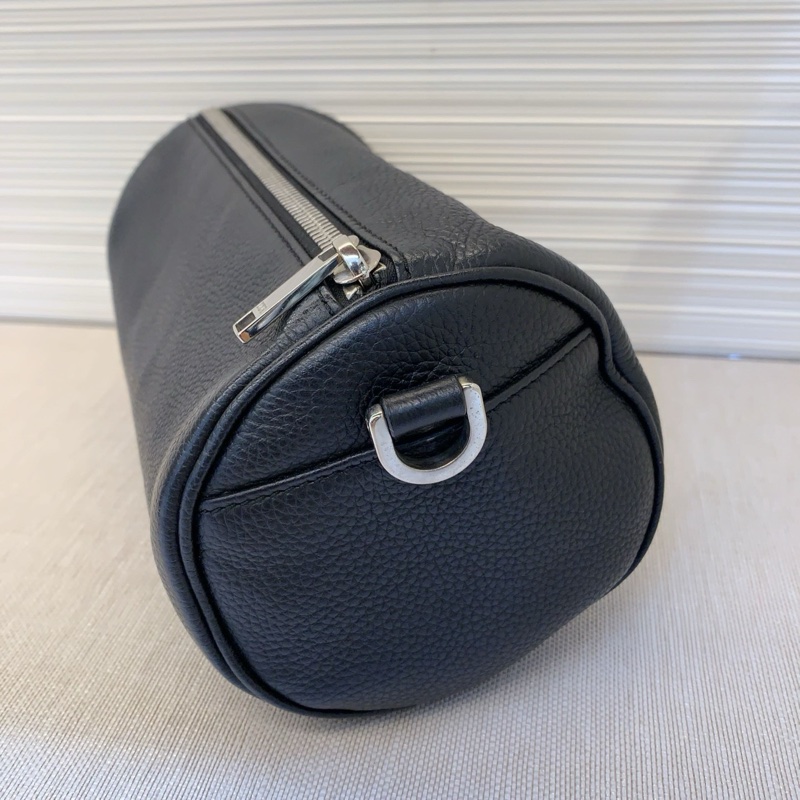 Dior迪奧 全皮黑色牛皮斜挎圓筒包 -3