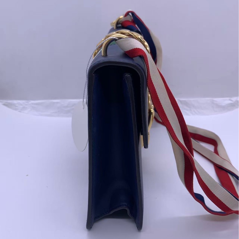 二手Gucci古馳 sylvie中號藍色絲帶塞爾維亞-3