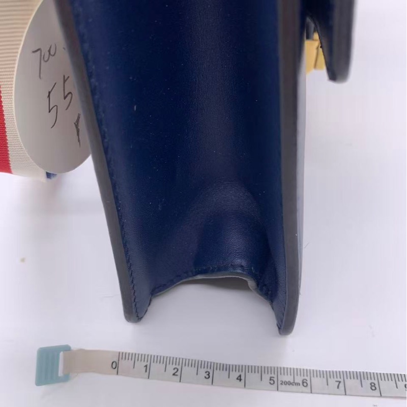 二手Gucci古馳 sylvie中號藍色絲帶塞爾維亞-15