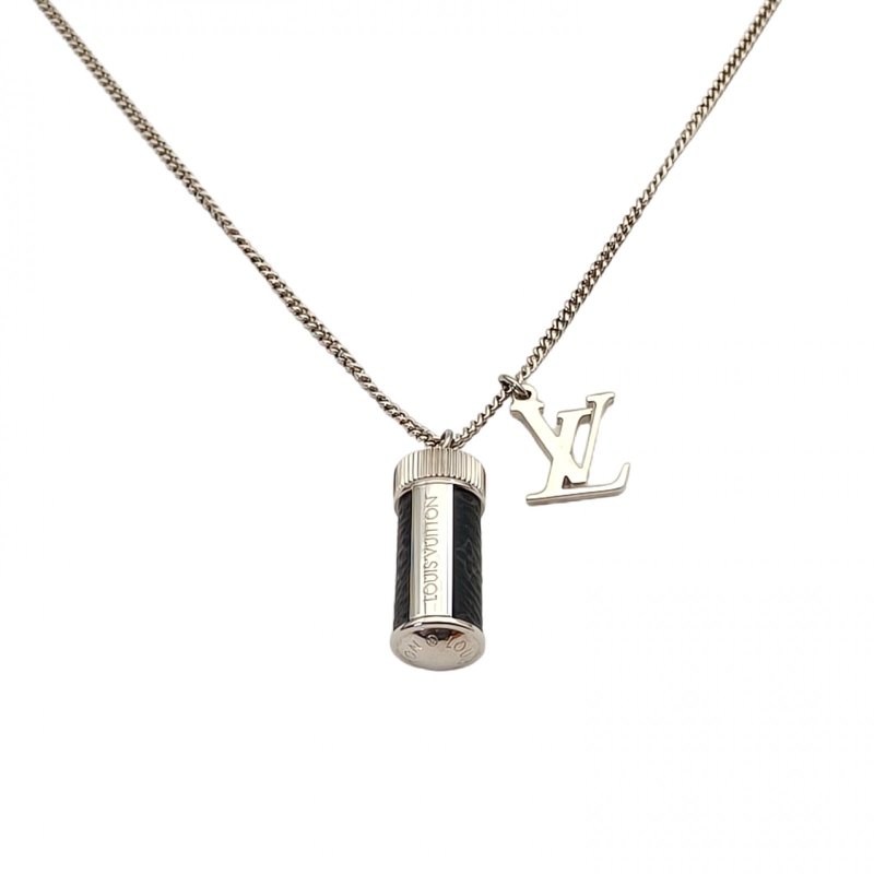 LOUIS VUITTON 合金香水瓶Logo項鏈項鍊-0