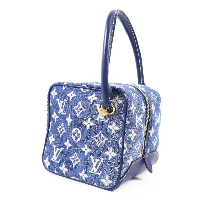 LOUIS VUITTON Monogram Denim Square Bag金扣手挽袋-2