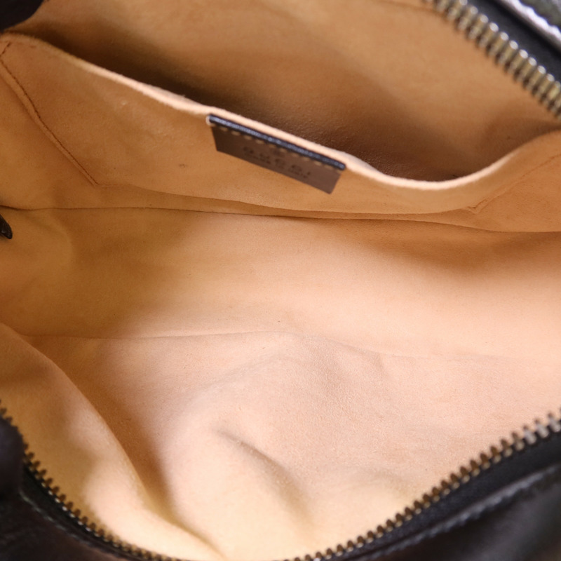 GUCCI 牛皮皮革GG Marmont Small金扣鏈帶肩背袋-5