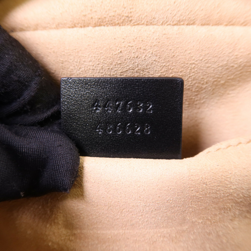 GUCCI 牛皮皮革GG Marmont Small金扣鏈帶肩背袋-7