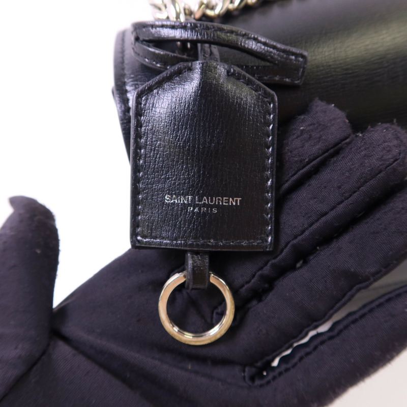SAINT LAURENT 牛皮皮革Sunset Medium銀扣鏈帶肩背袋-10