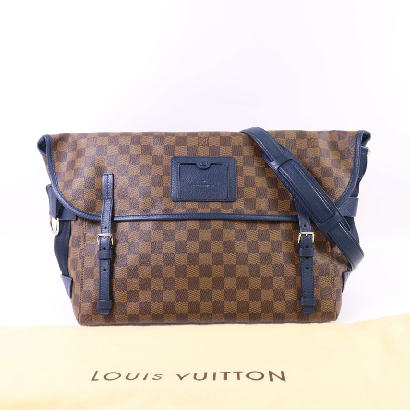 LOUIS VUITTON Damier Buzas銀扣肩背袋-16