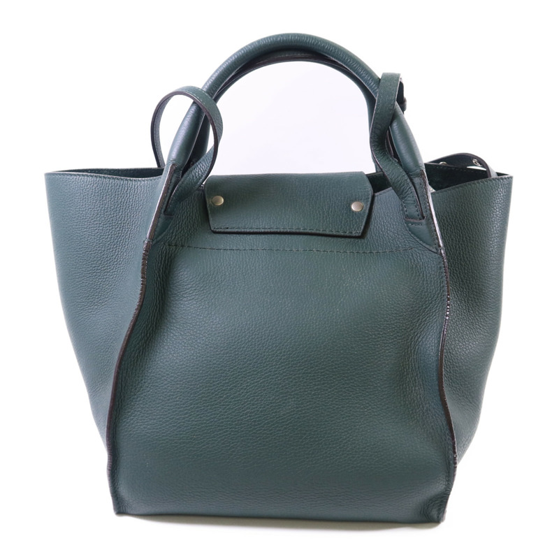 CELINE 牛皮皮革Small Big Bag銀扣肩背袋-1