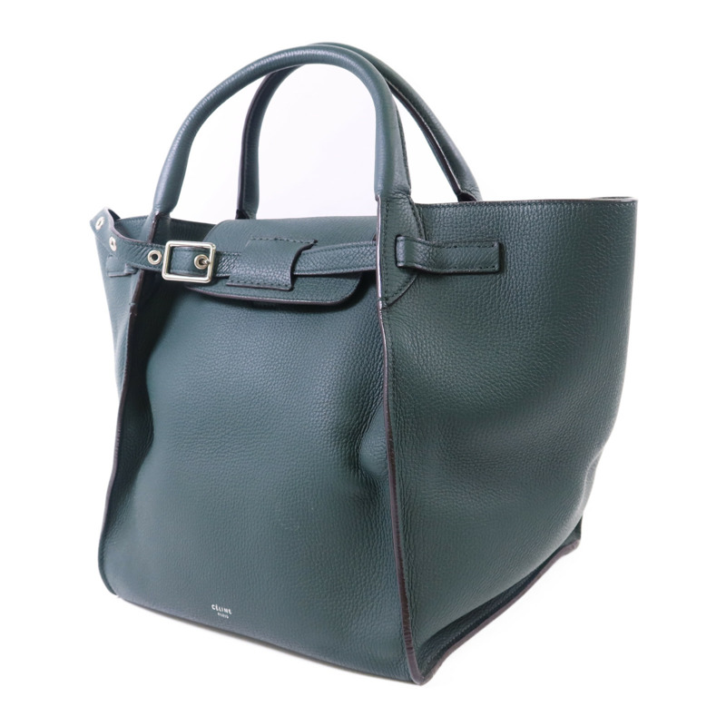 CELINE 牛皮皮革Small Big Bag銀扣肩背袋-2