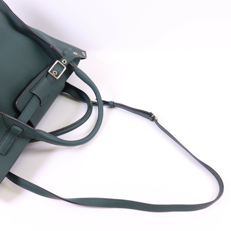 CELINE 牛皮皮革Small Big Bag銀扣肩背袋-4