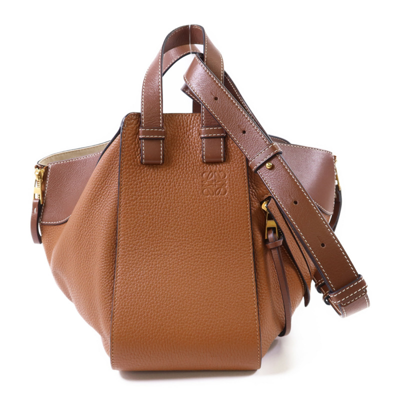 LOEWE 牛皮皮革Hammock Small金扣肩背袋-0