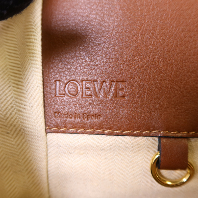 LOEWE 牛皮皮革Hammock Small金扣肩背袋-6